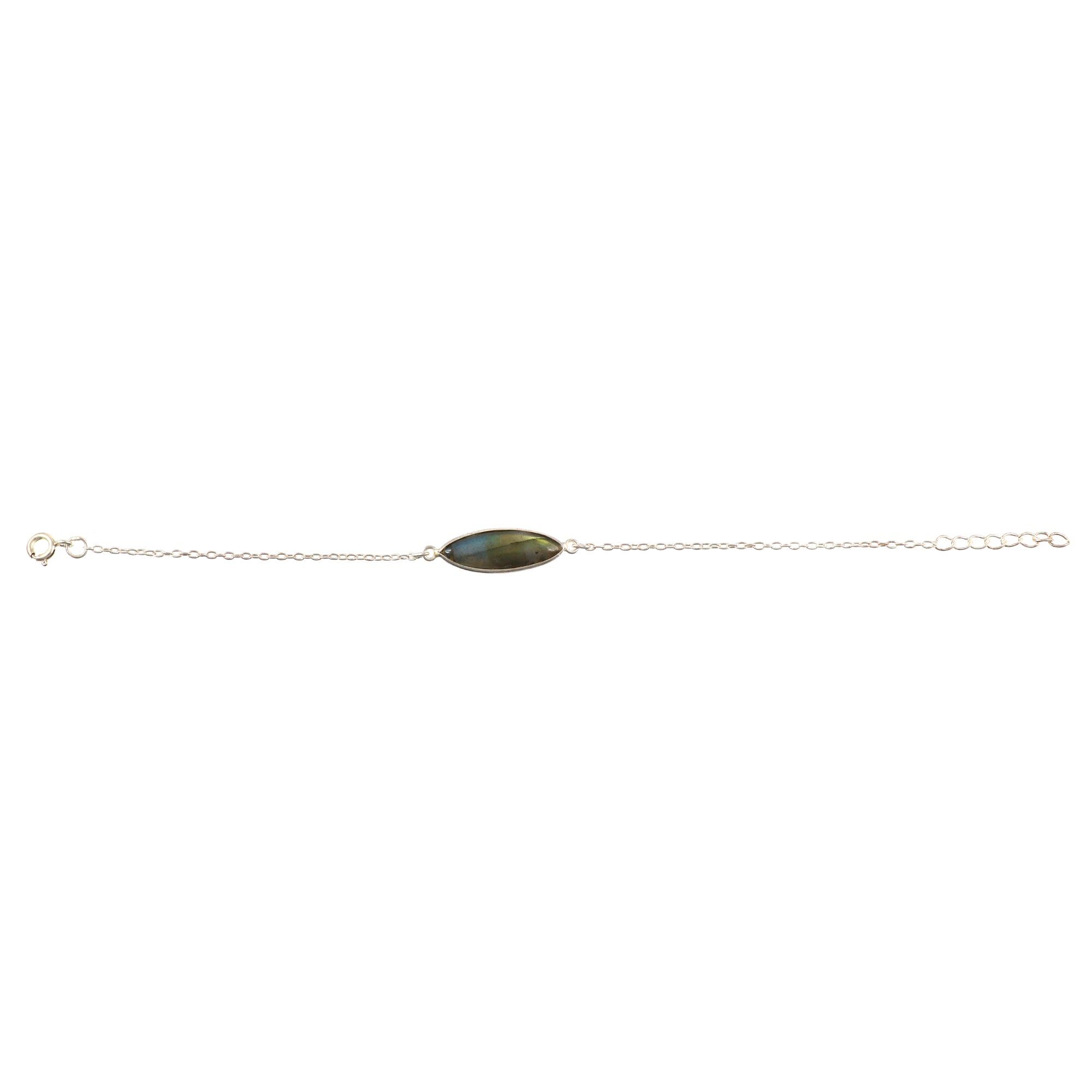 Sterling Silver Thread Labradorite Bracelet Rakhi