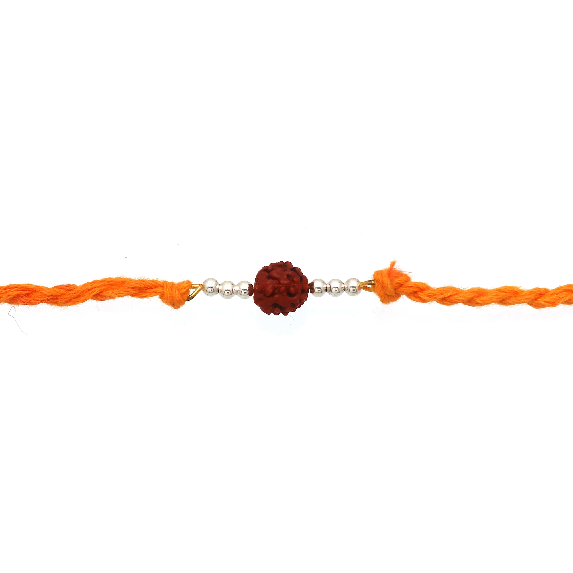 Sterling Silver Thread Rudraksh Rakhi