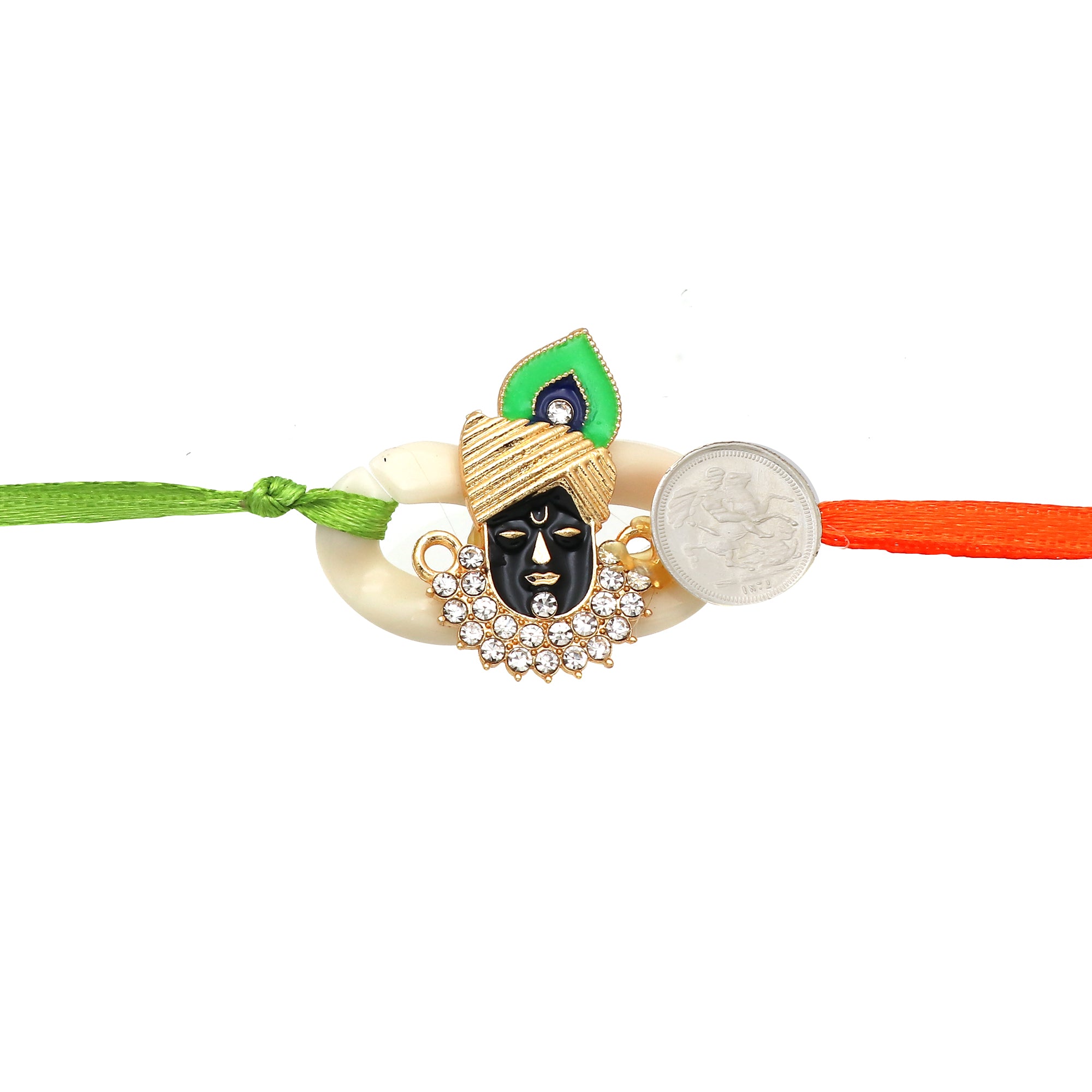 Sterling Silver Thread Shreenath Ji Rakhi