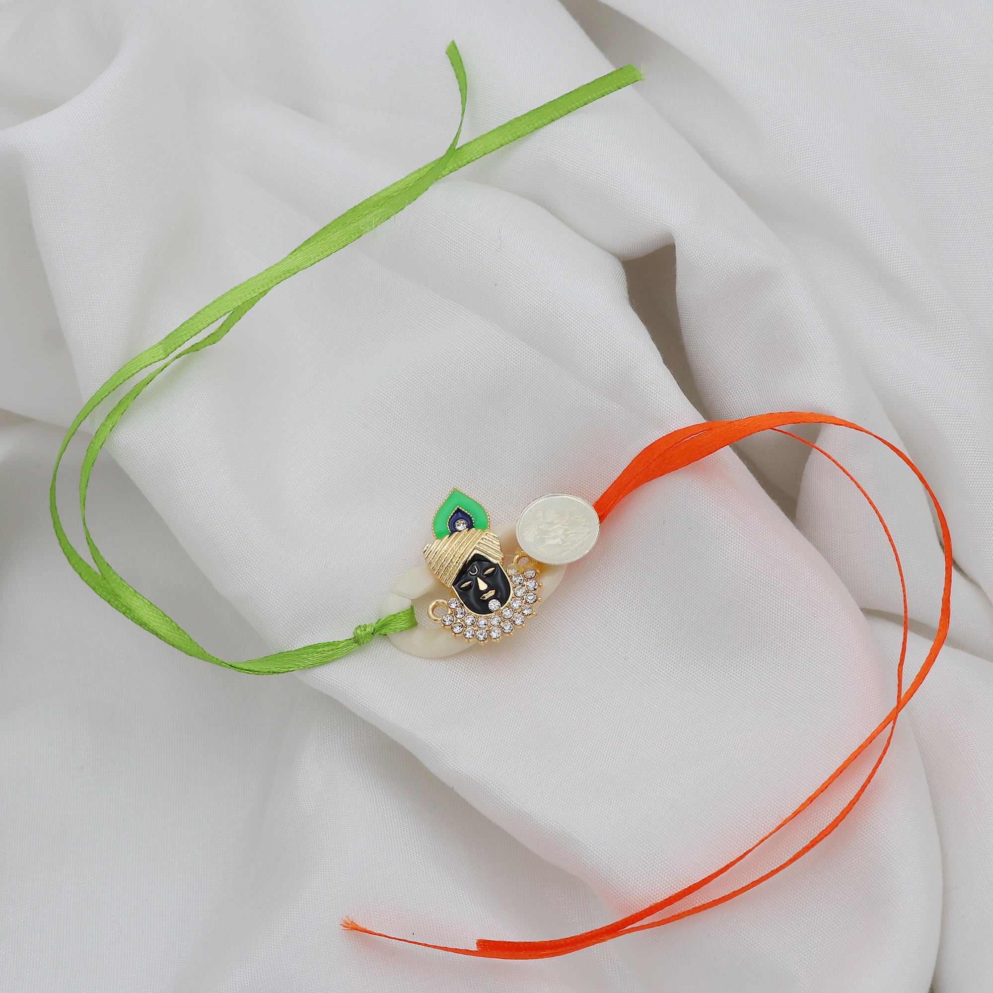 Sterling Silver Thread Shreenath Ji Rakhi