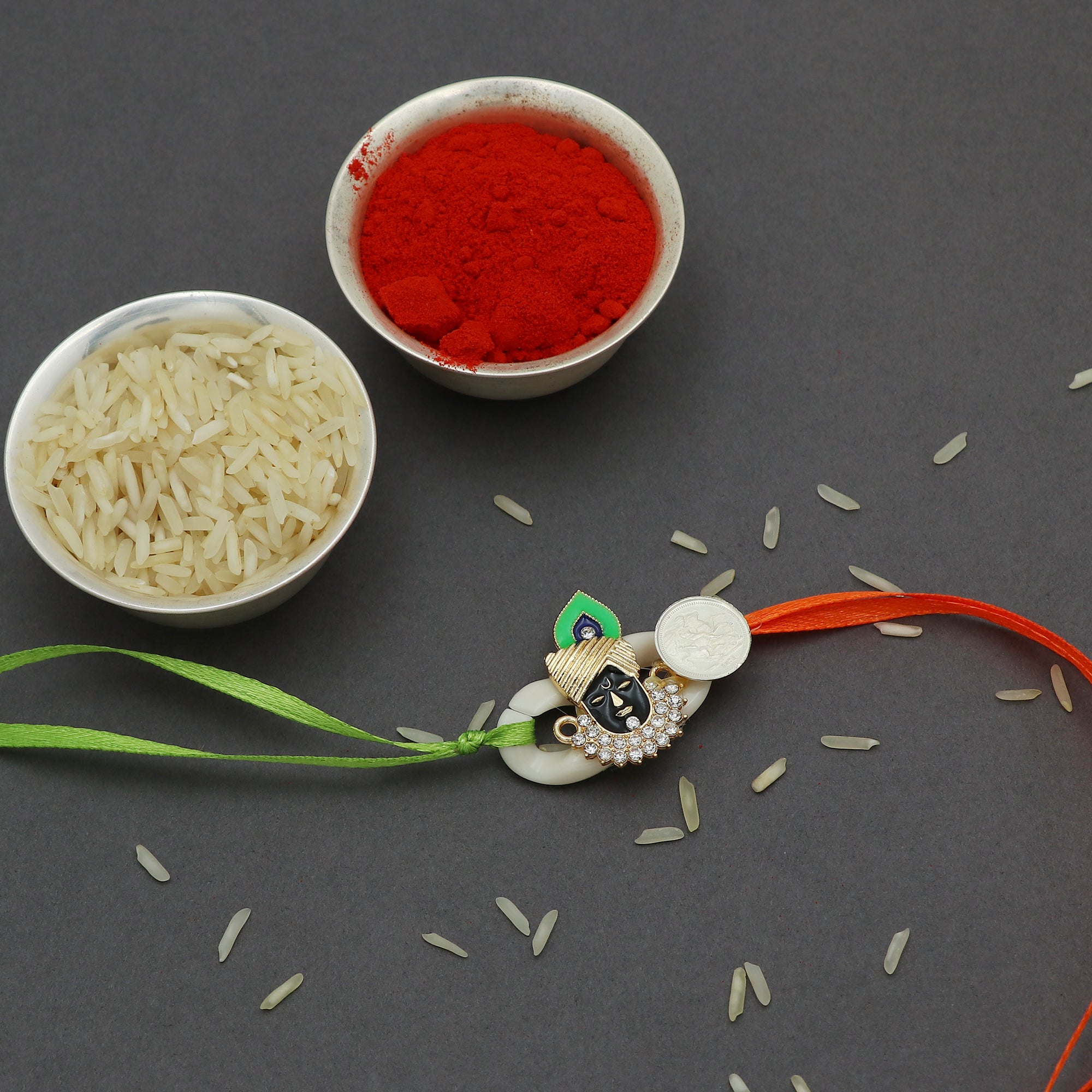 Sterling Silver Thread Shreenath Ji Rakhi