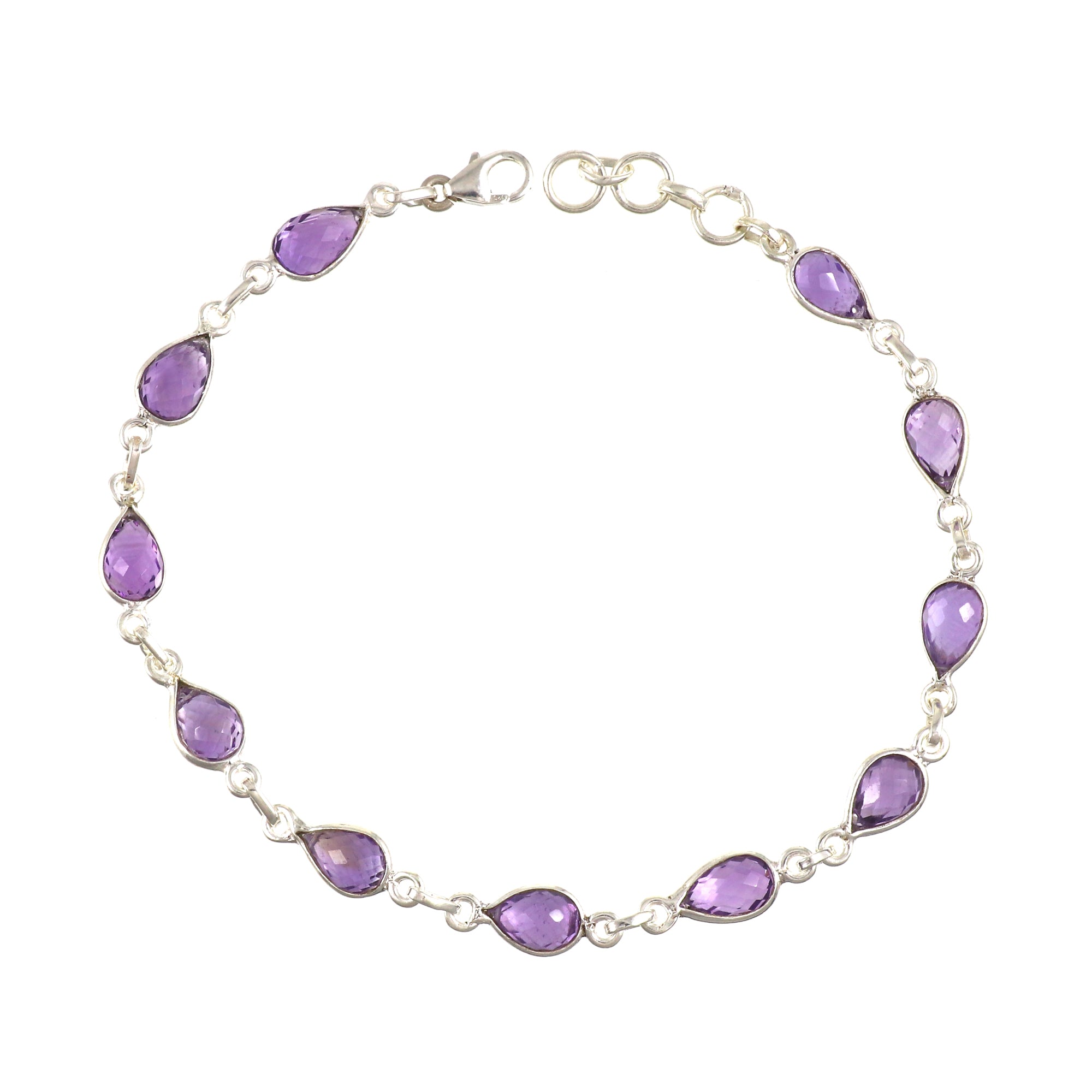 Amethyst Necklace Earring Bracelet Set