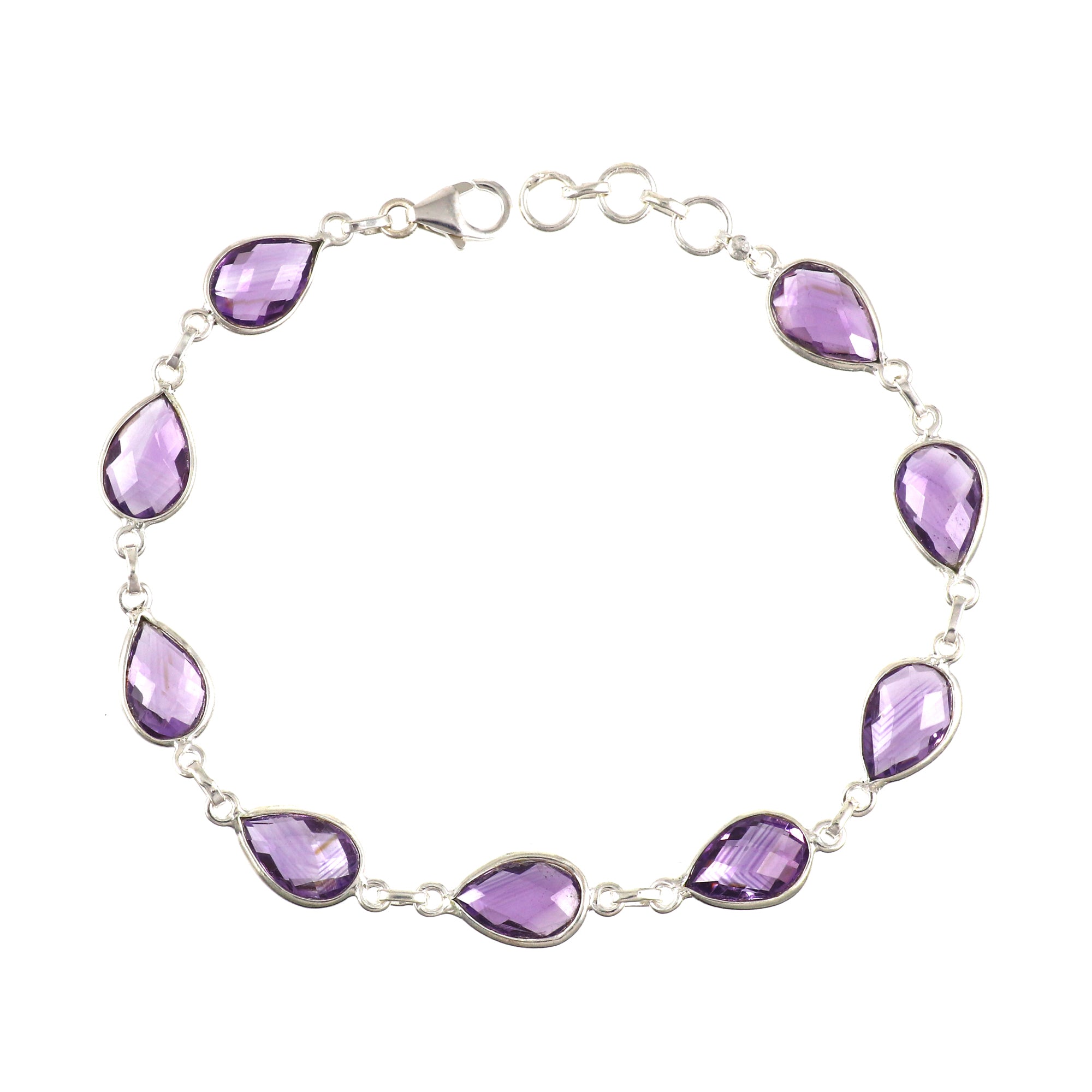 Amethyst Necklace Earring Bracelet Set