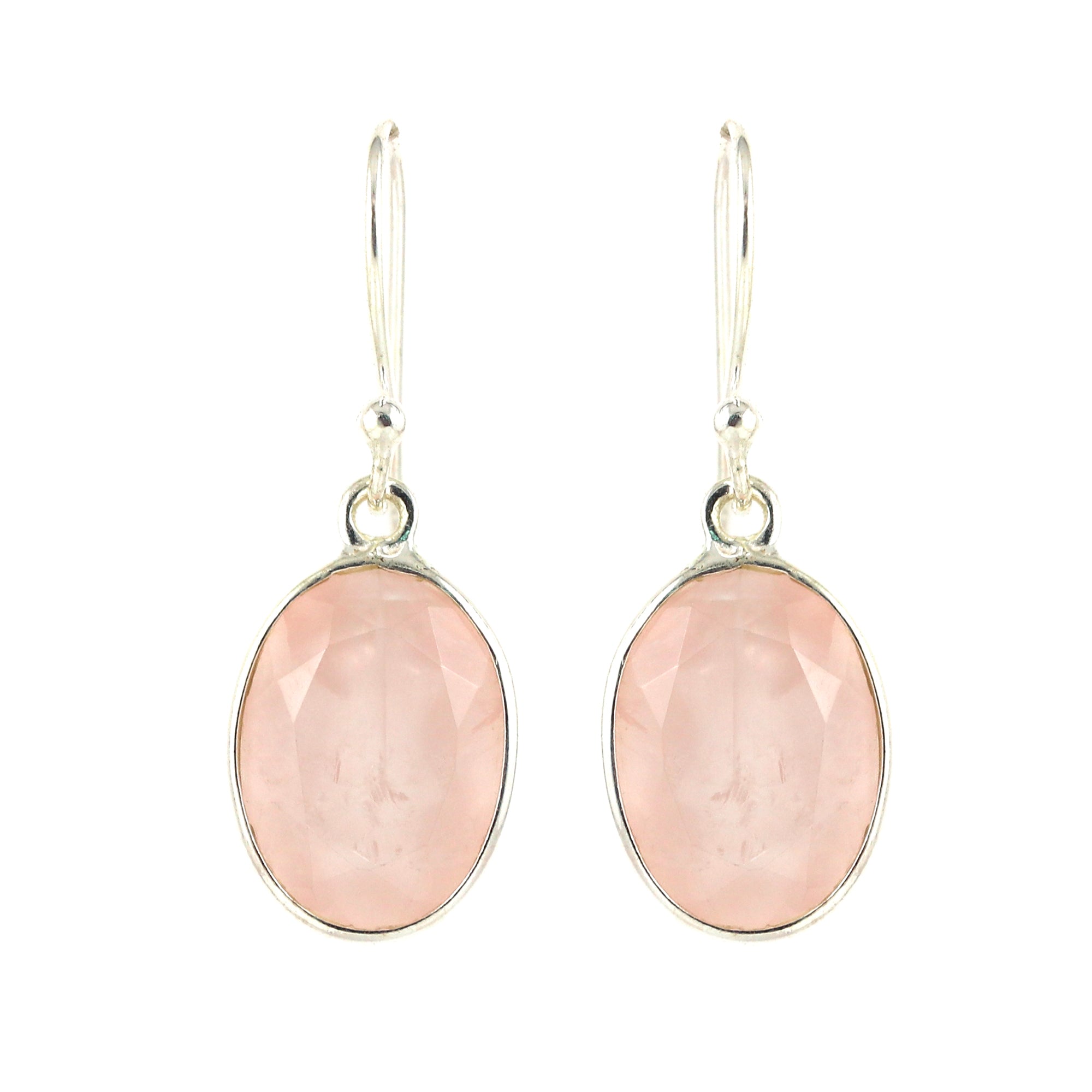 Rose Quartz Necklace Earring Bracelet Set