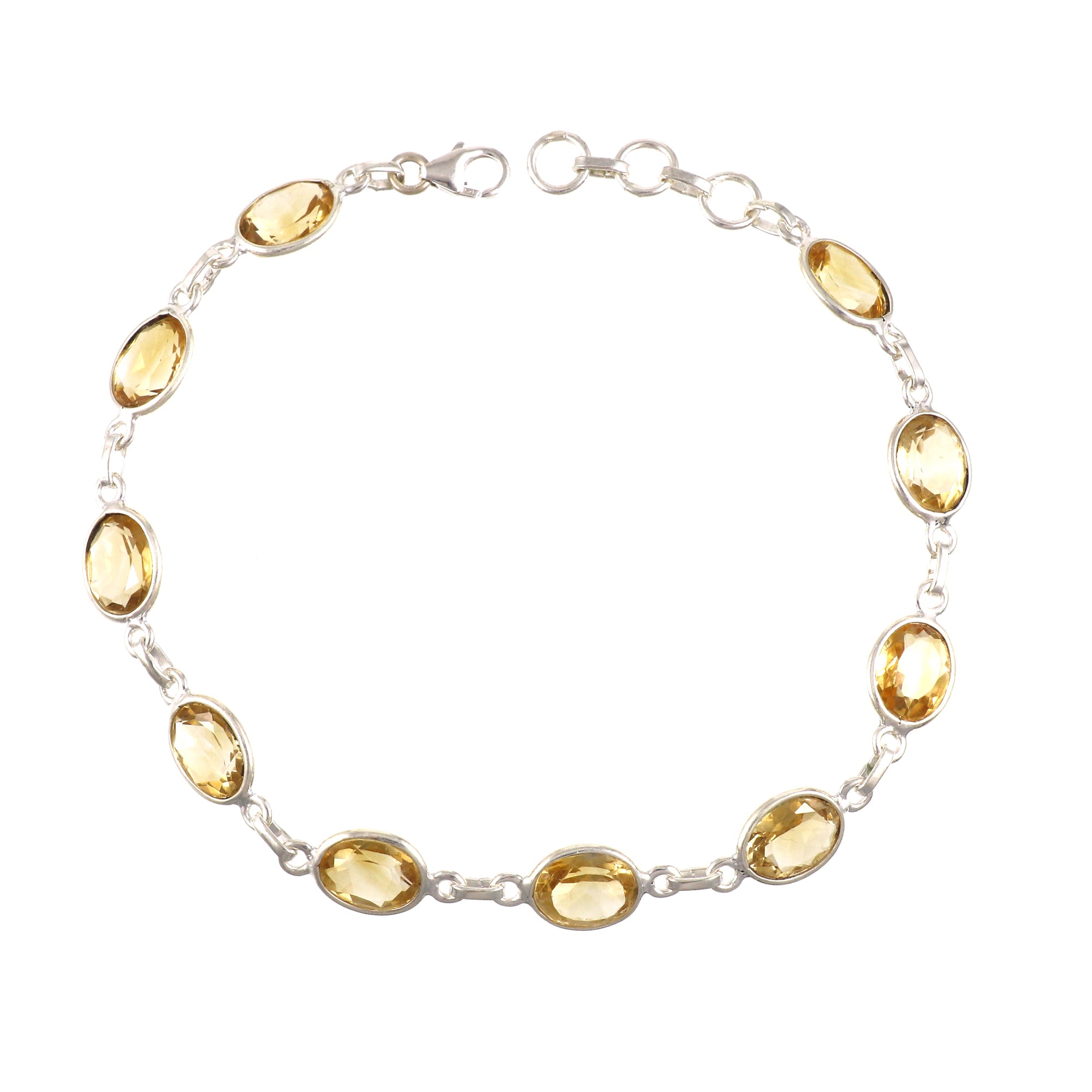 Citrine Necklace Earring Bracelet Set