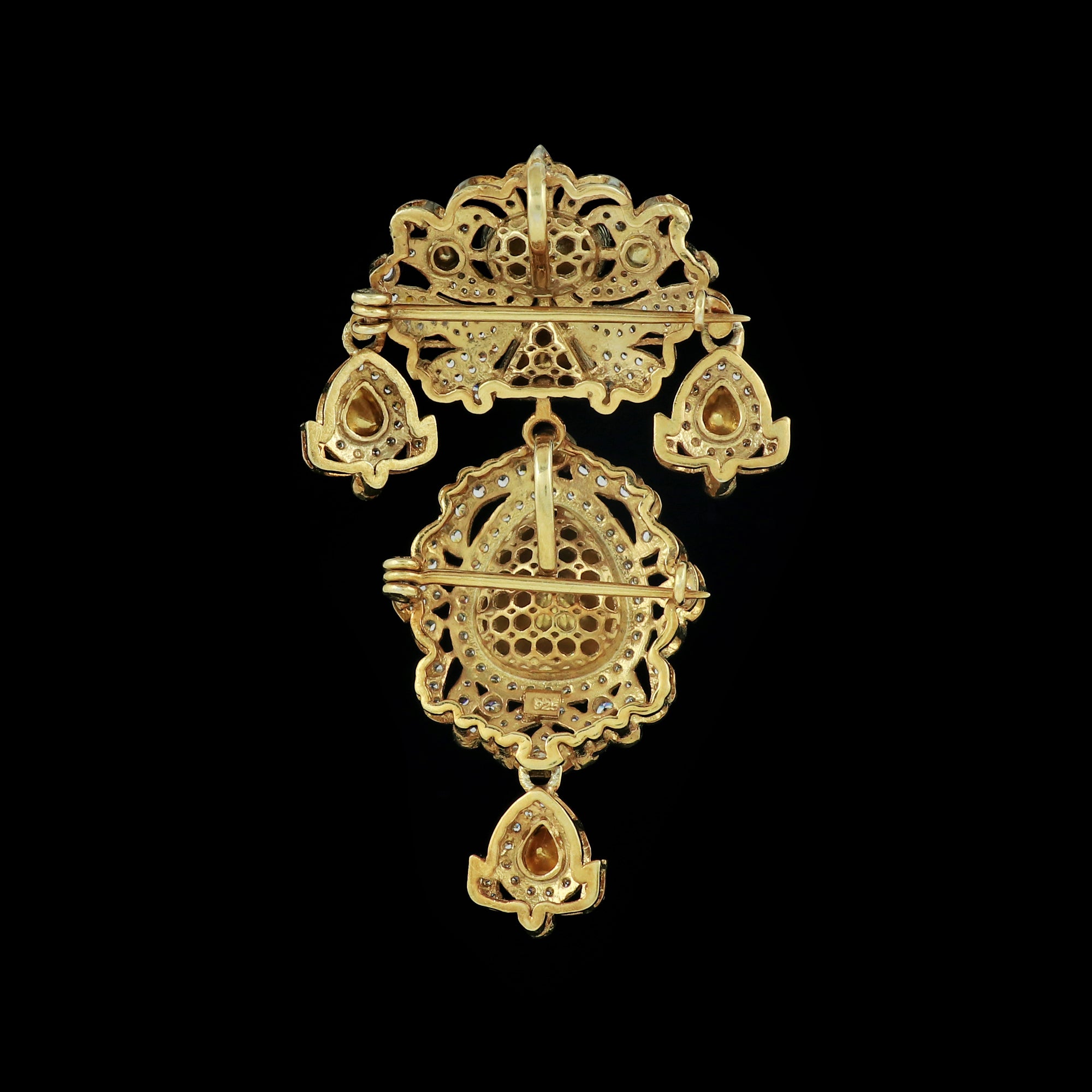 Moissanite Diamond Brooch