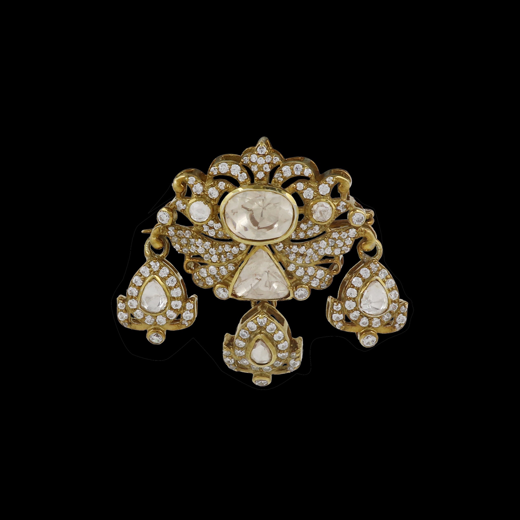Moissanite Diamond Brooch