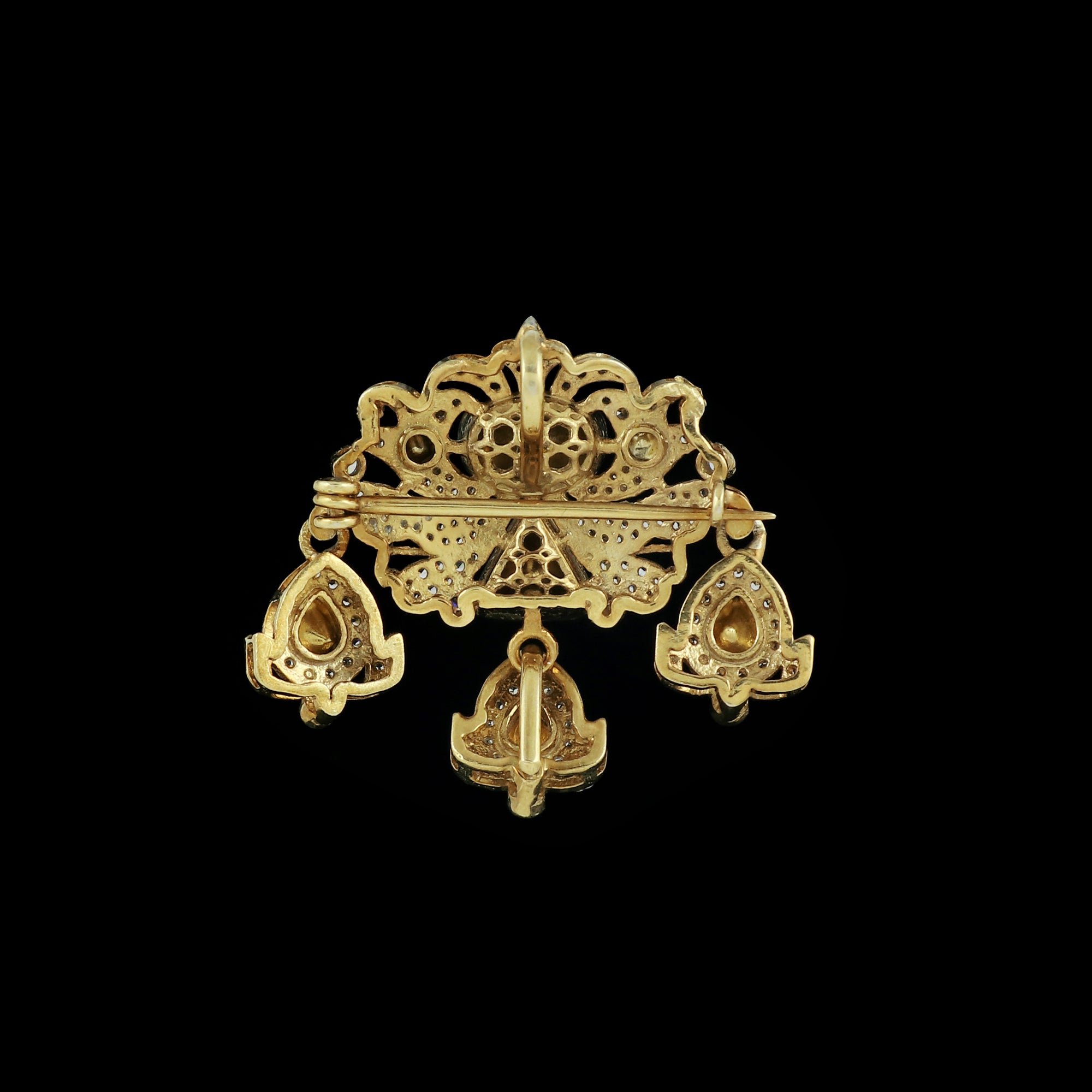 Moissanite Diamond Brooch