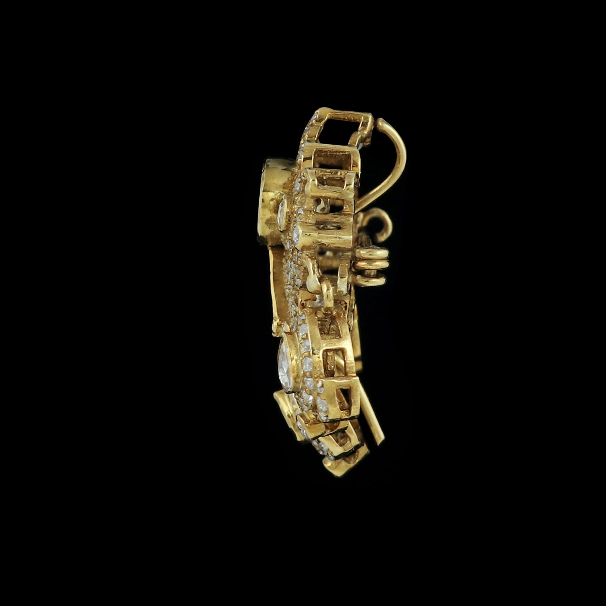 Moissanite Diamond Brooch