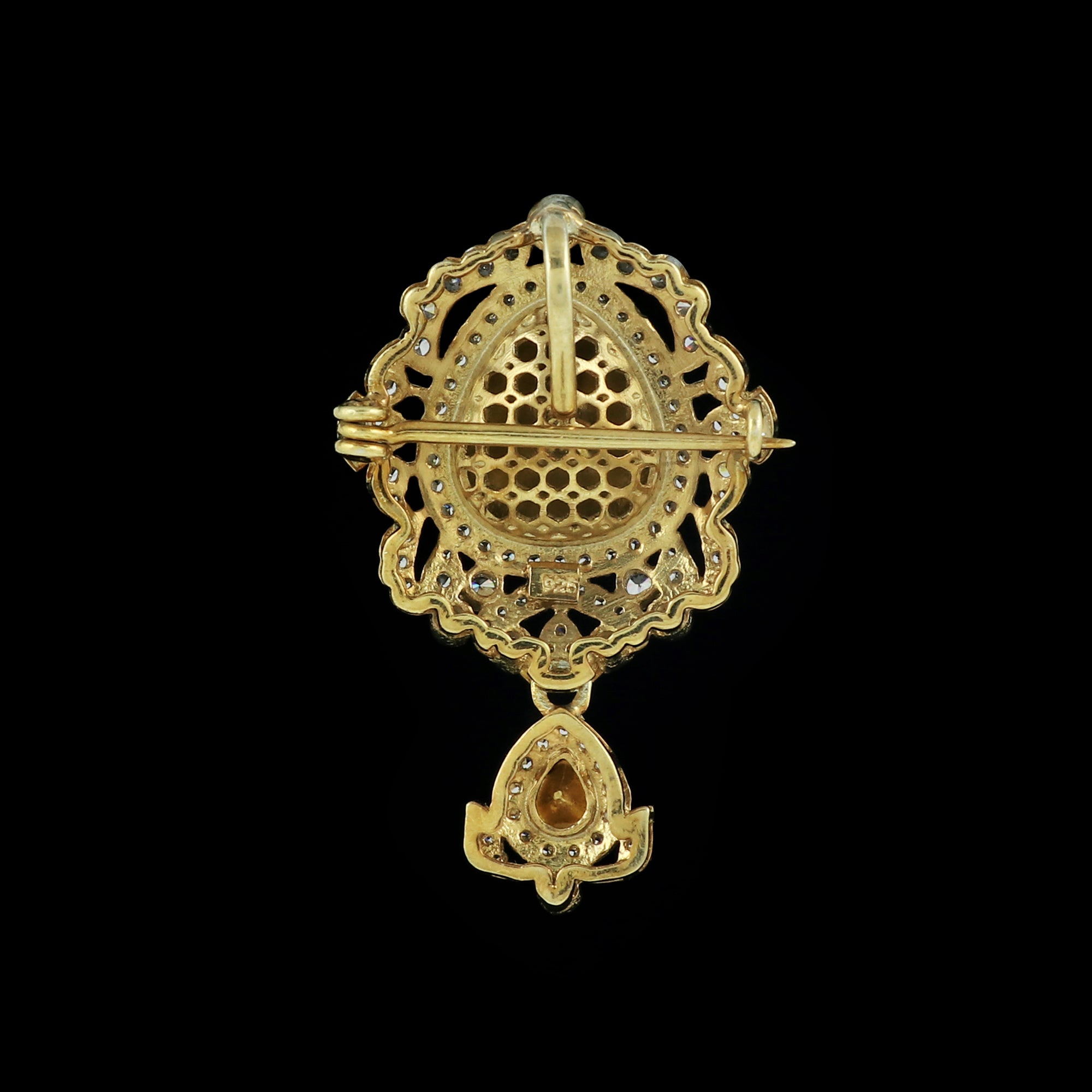 Moissanite Diamond Brooch