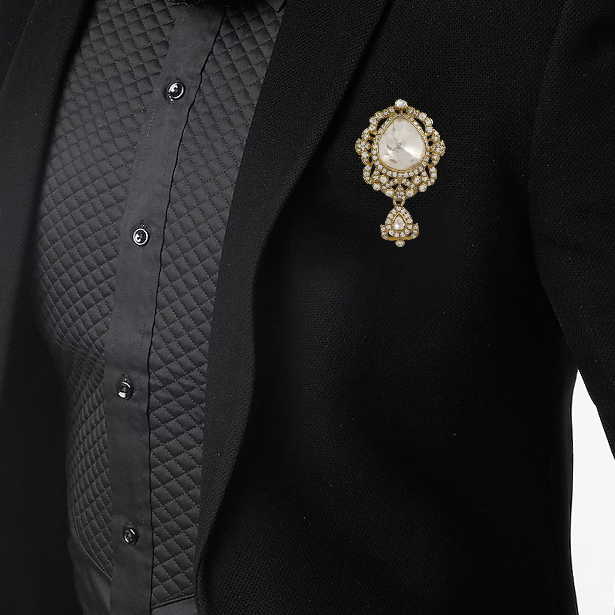 Moissanite Diamond Brooch