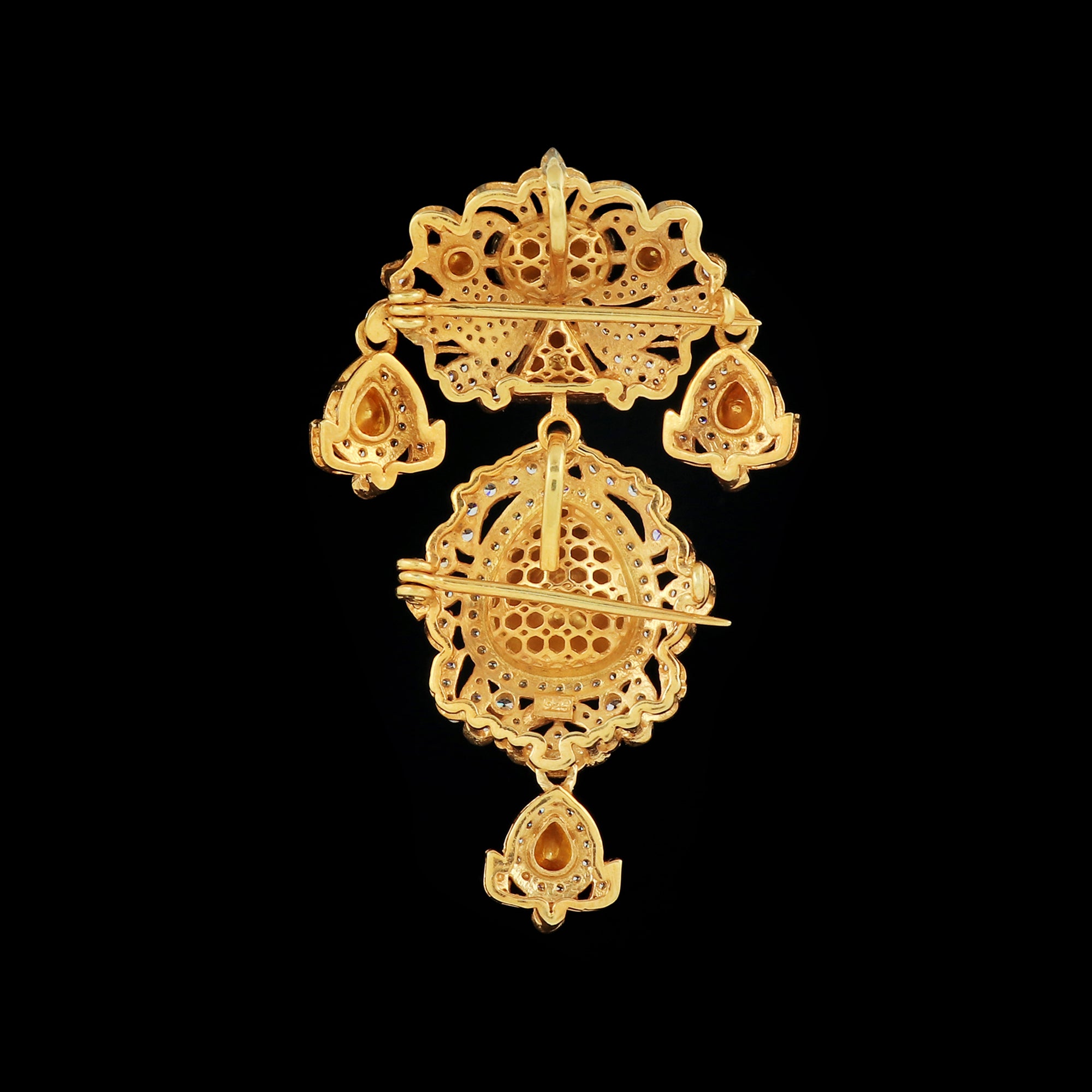 Moissanite Diamond Brooch