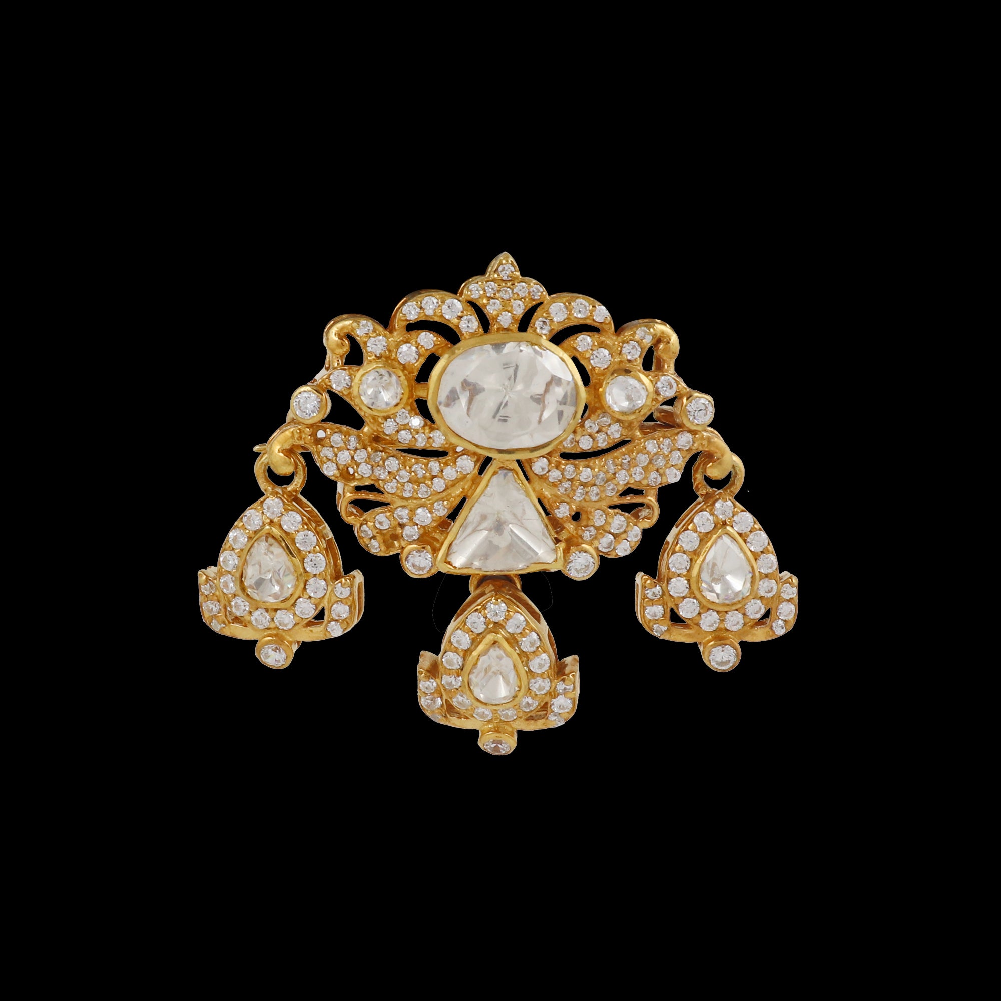 Moissanite Diamond Brooch
