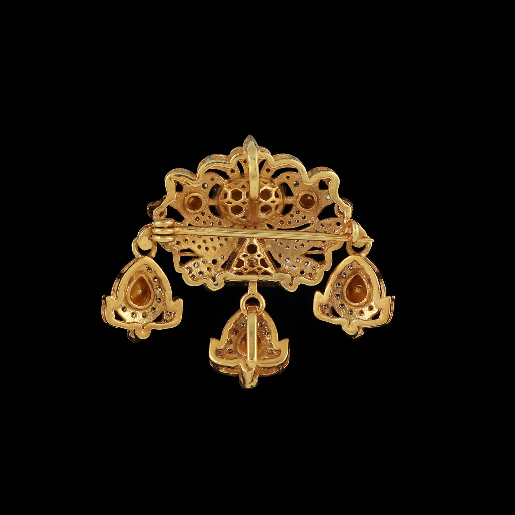 Moissanite Diamond Brooch