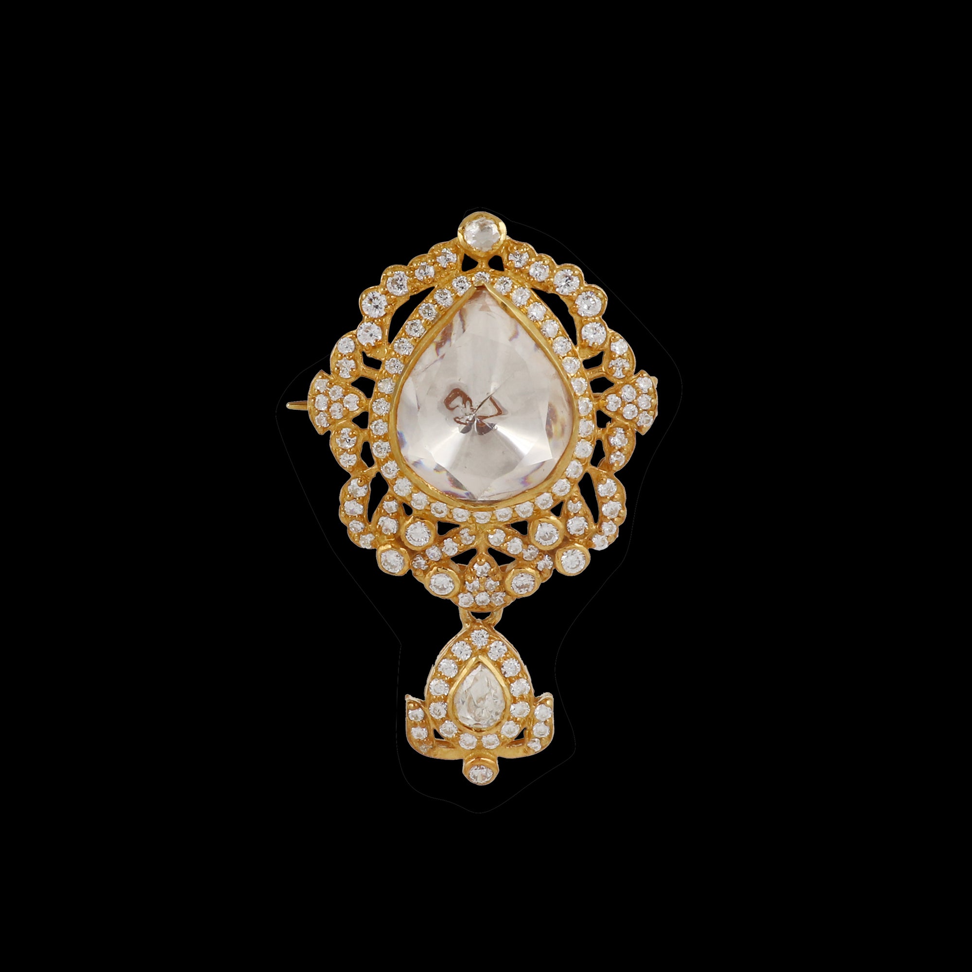 Moissanite Diamond Brooch