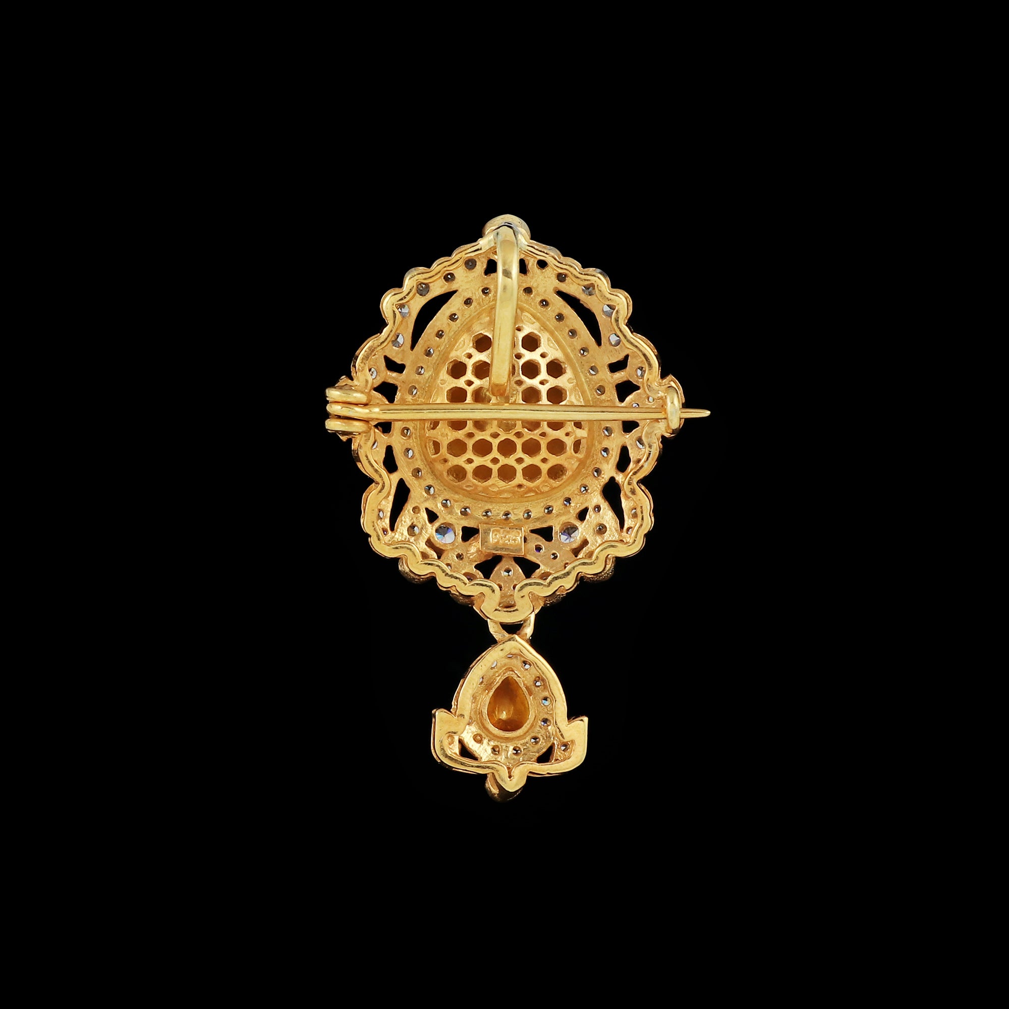 Moissanite Diamond Brooch