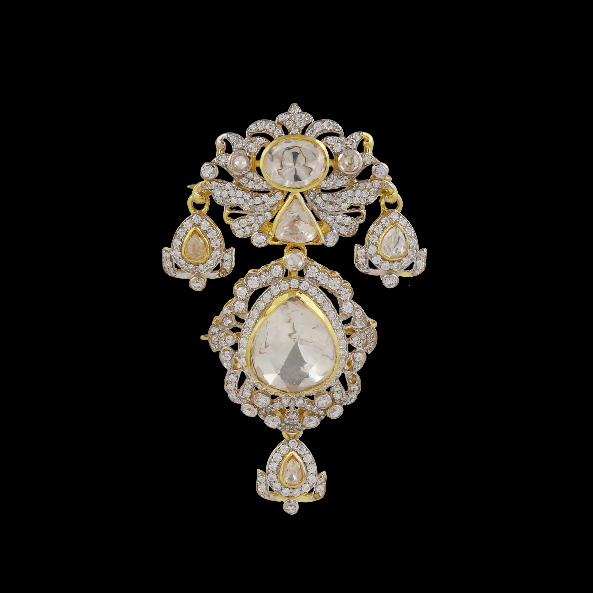 Moissanite Diamond Brooch
