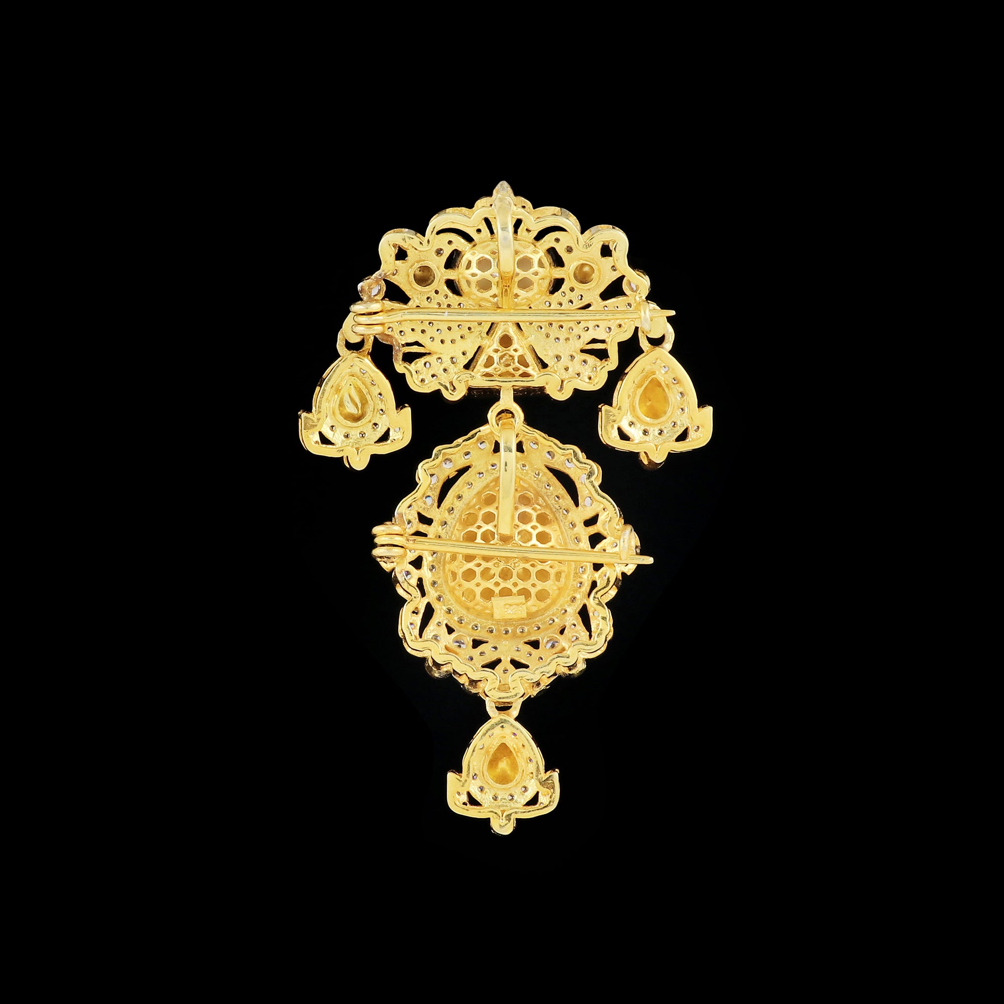 Moissanite Diamond Brooch