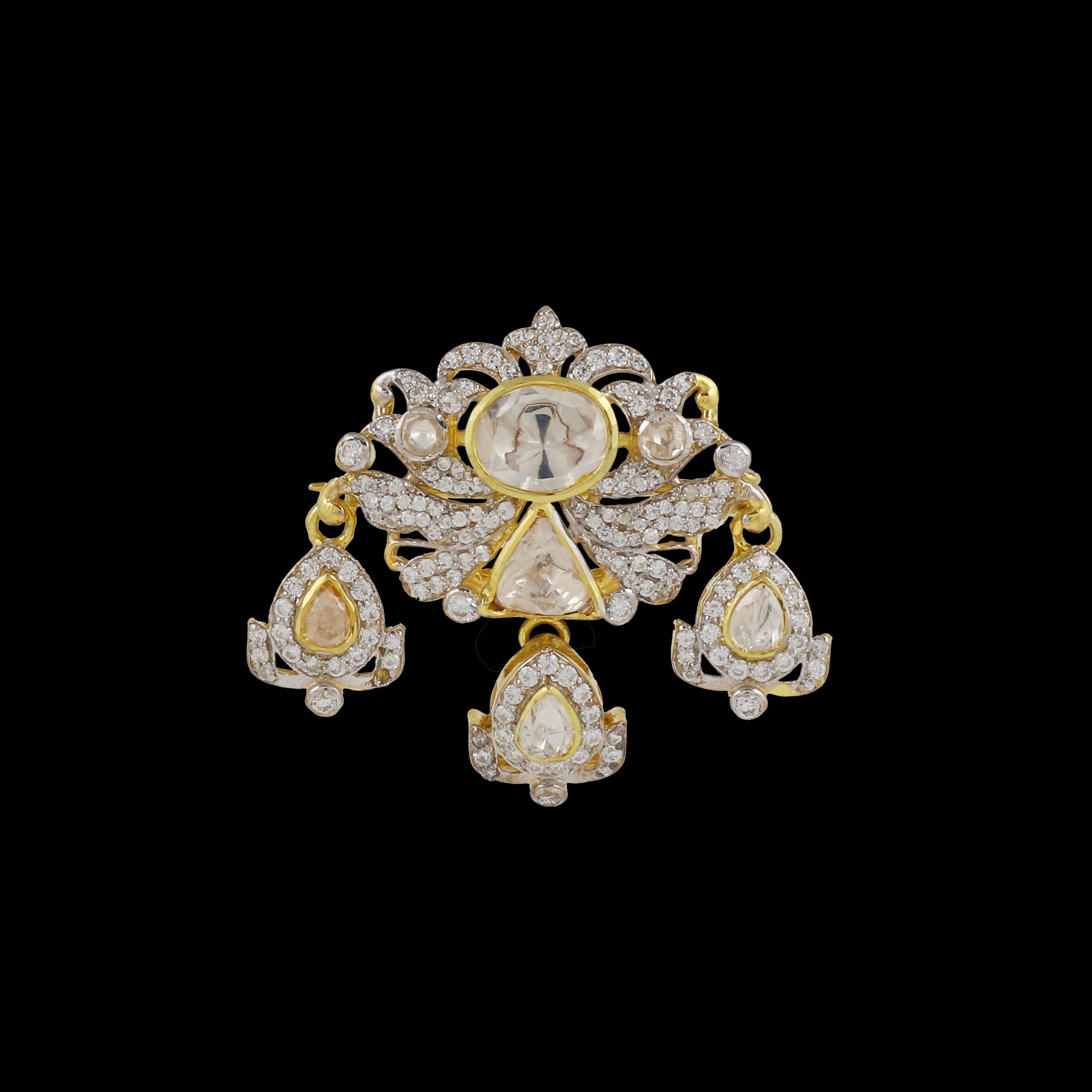 Moissanite Diamond Brooch