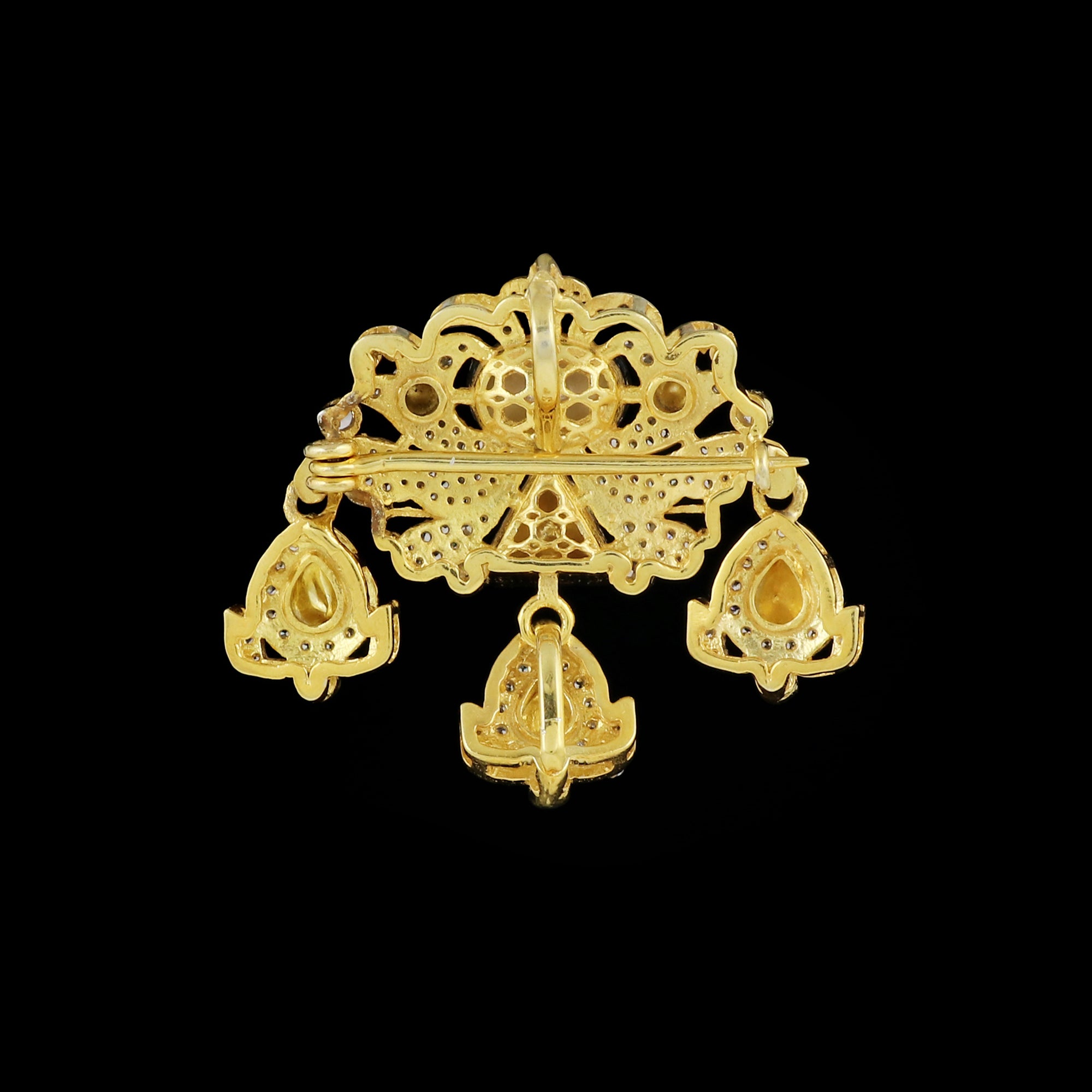 Moissanite Diamond Brooch