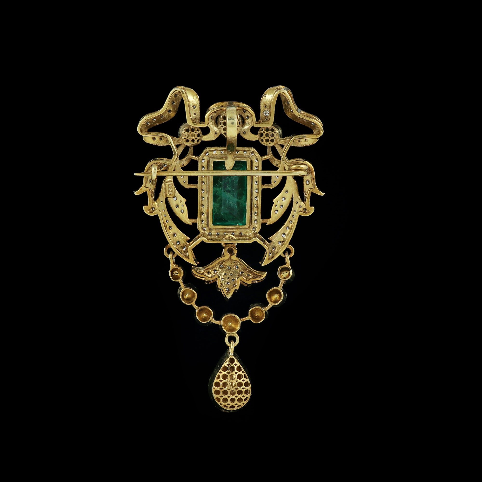 Moissanite Diamond Brooch