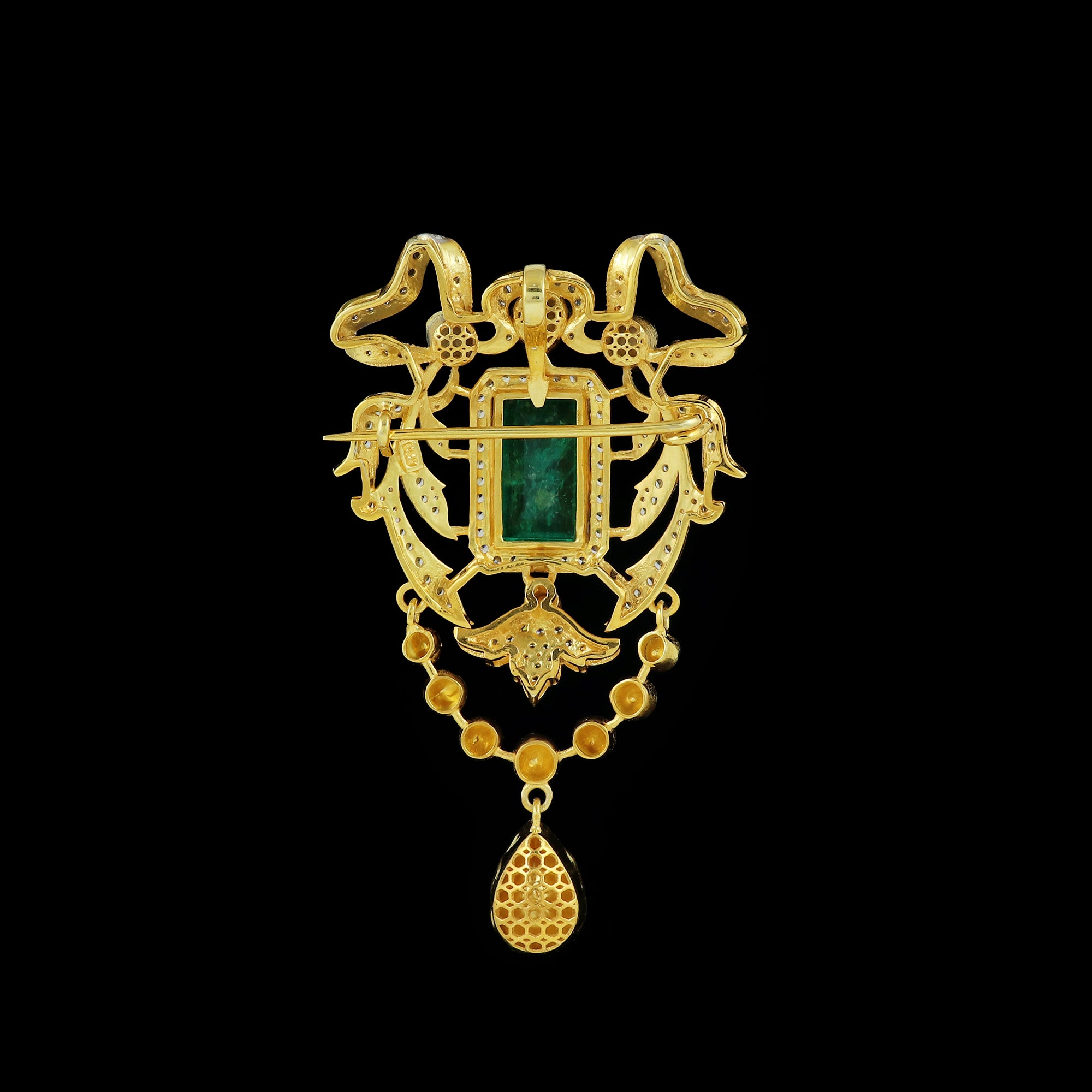 Moissanite Diamond Brooch