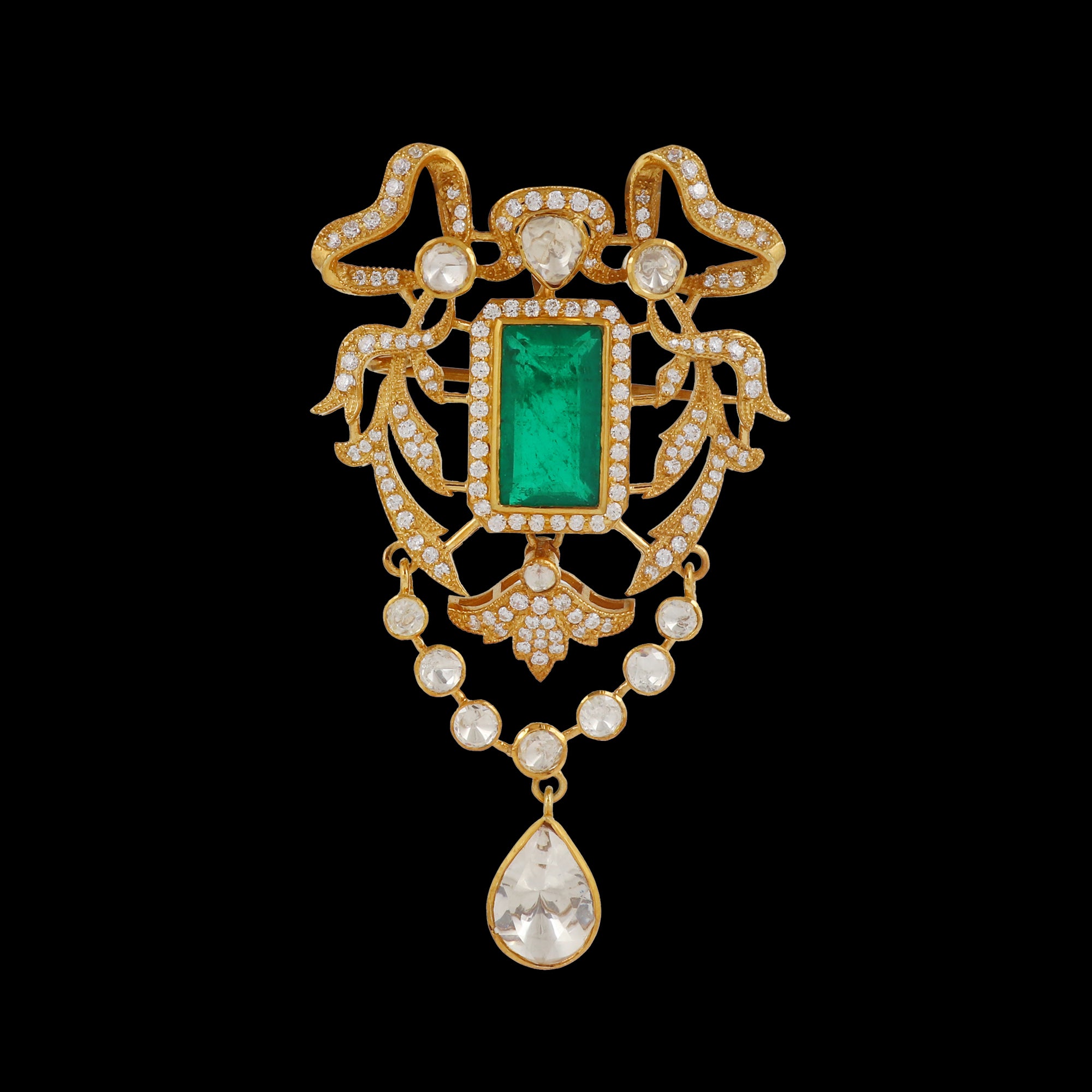 Moissanite Diamond Brooch