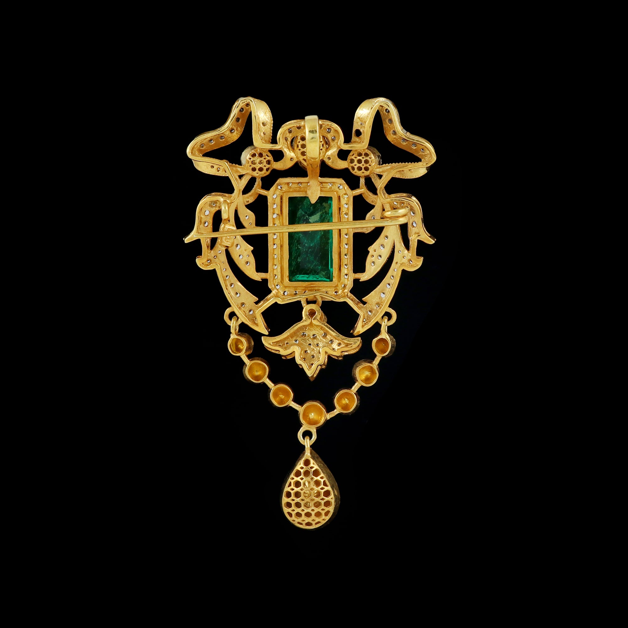 Moissanite Diamond Brooch