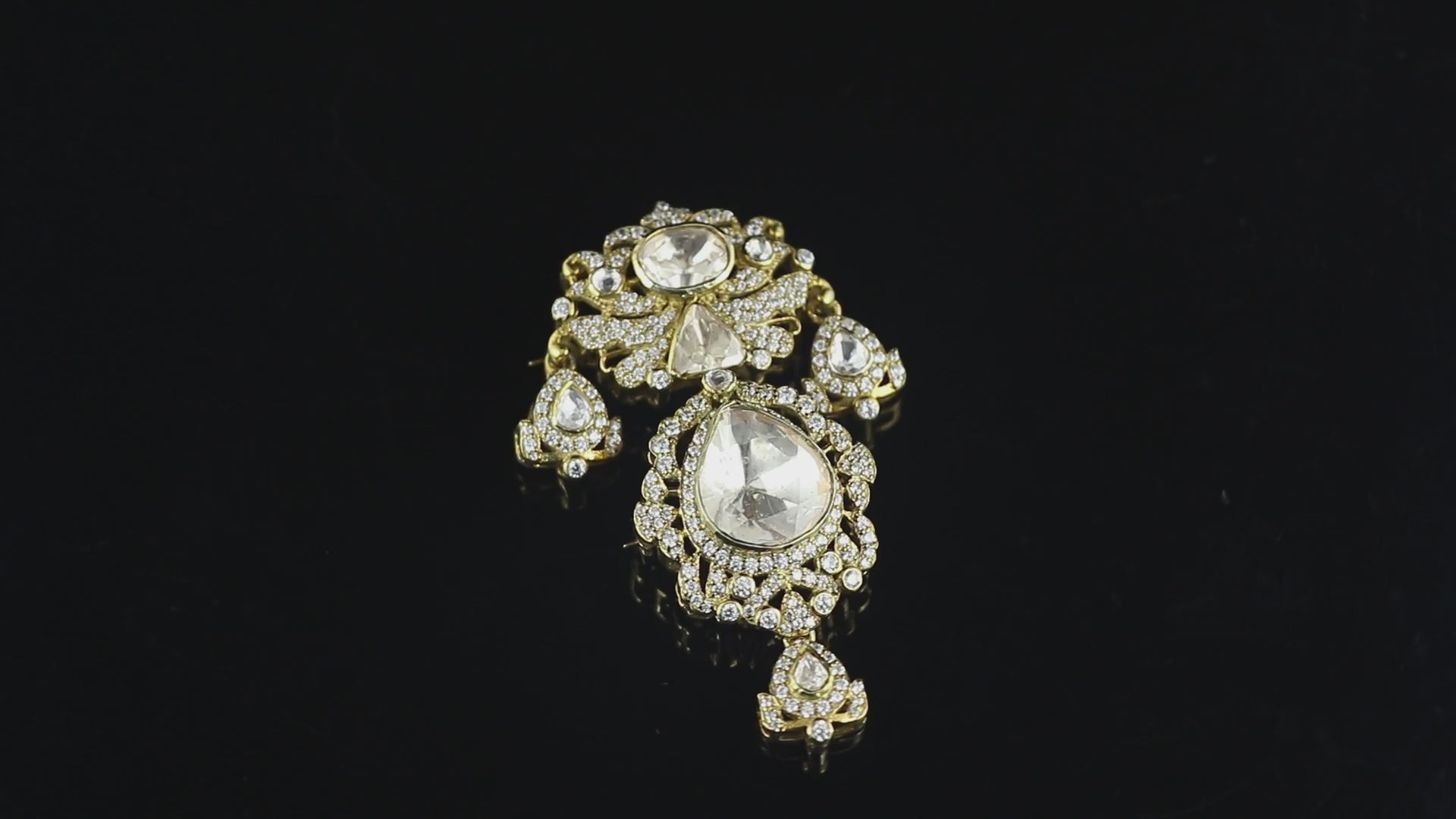 Moissanite Diamond Brooch