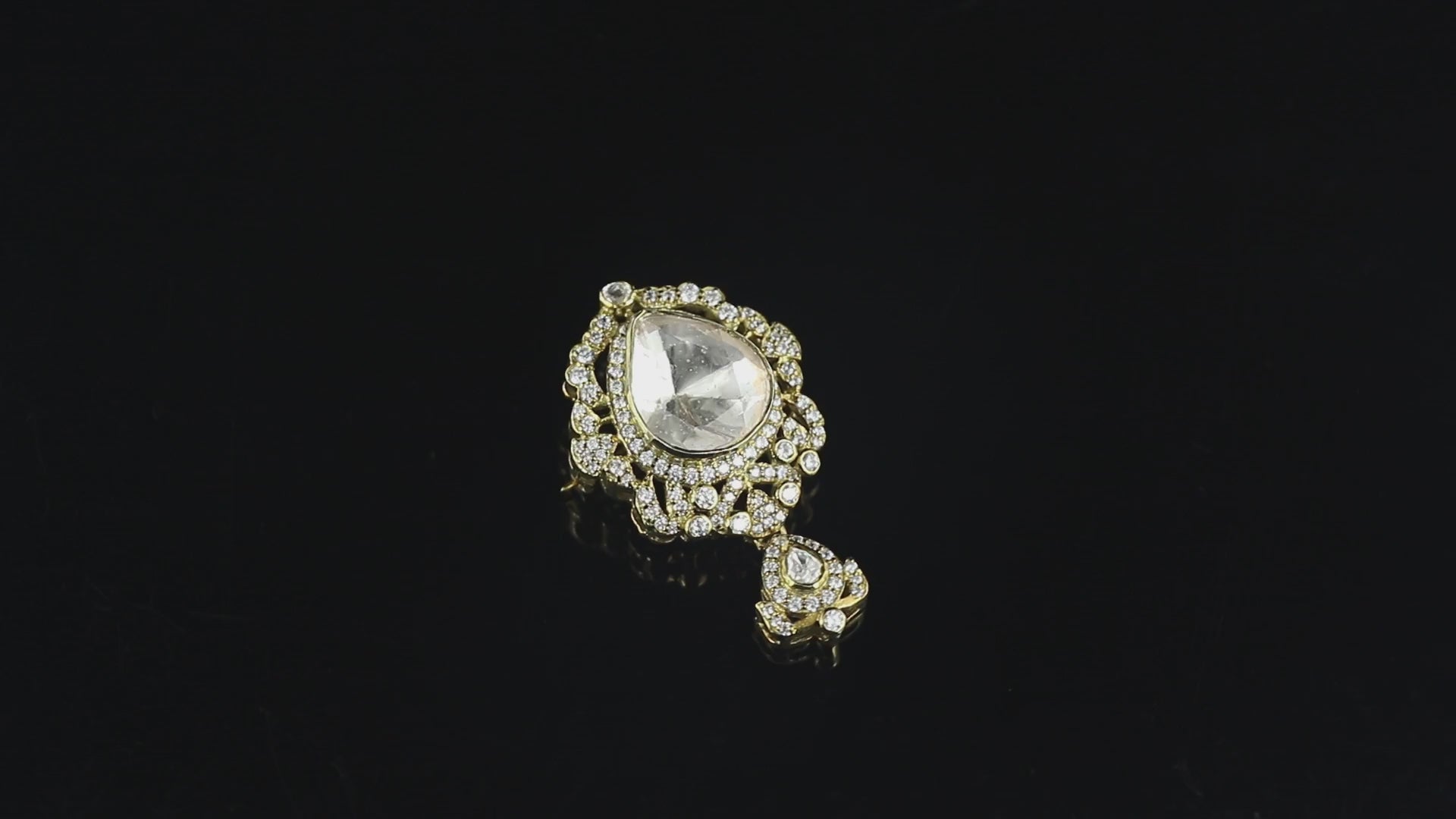 Moissanite Diamond Brooch