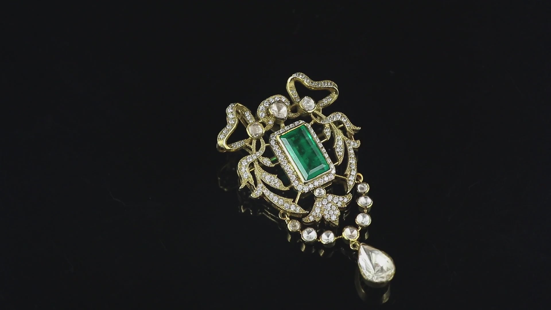 Moissanite Diamond Brooch