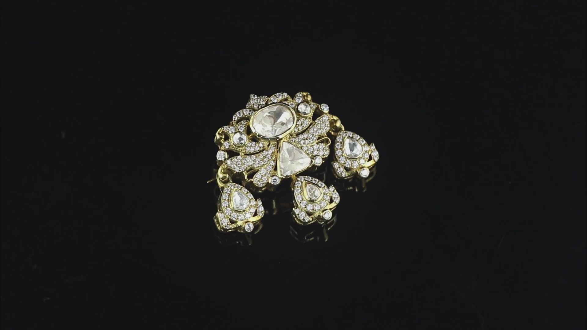 Moissanite Diamond Brooch