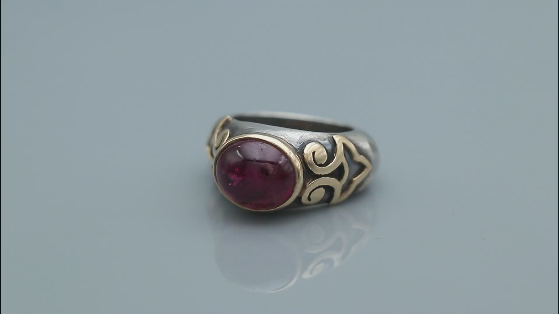 Natural Tourmaline Roman Ring