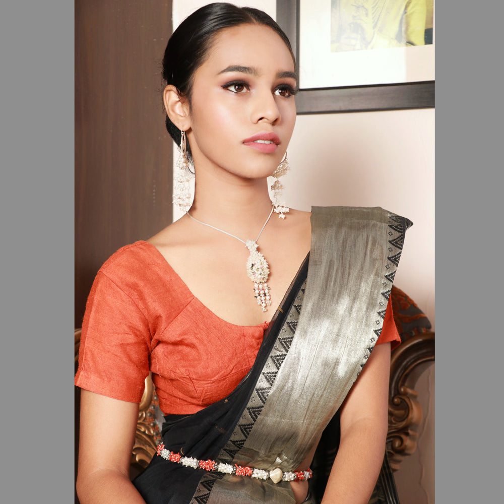 Coral Pearl Puai Necklace/Belt