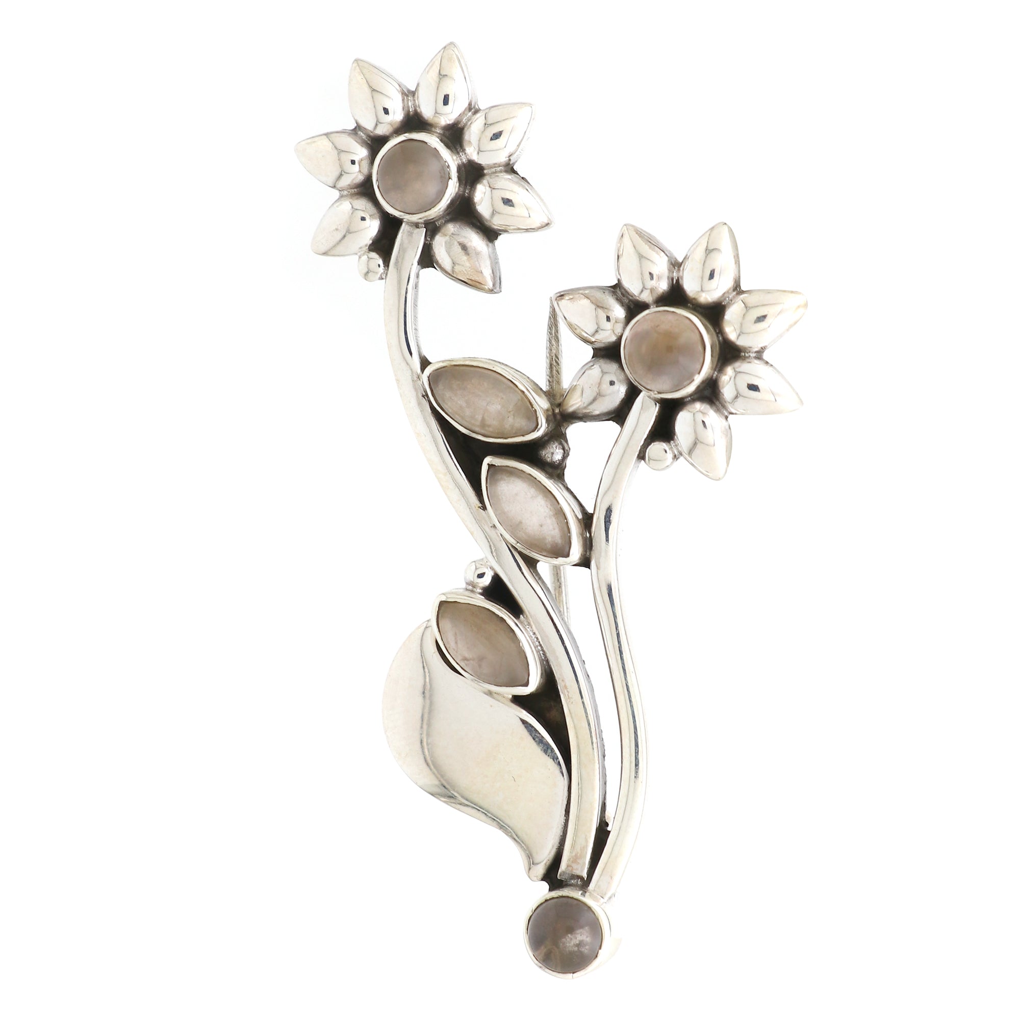 Twin Flowery Brooch