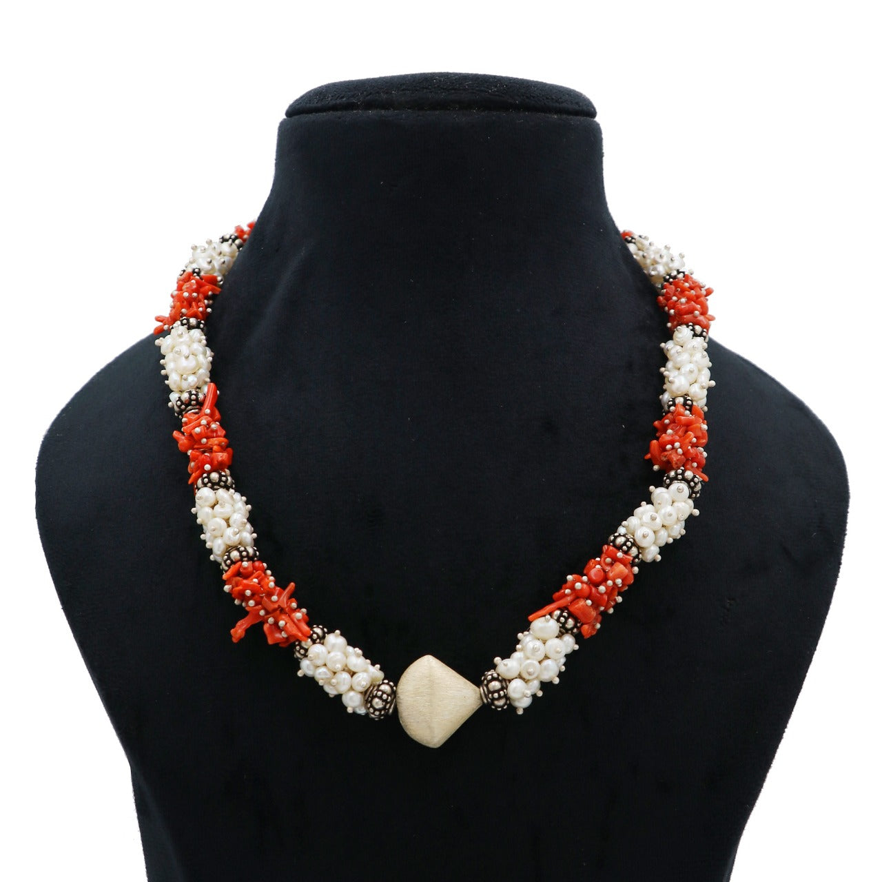 Coral Pearl Puai Necklace/Belt